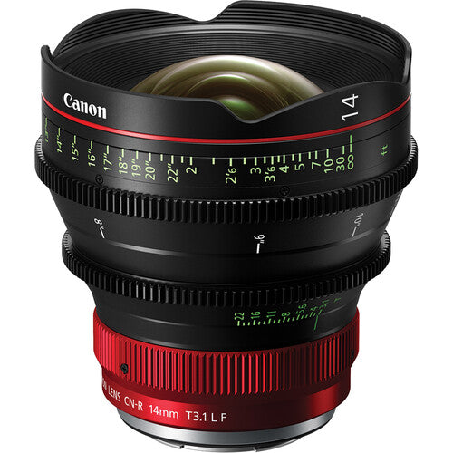 Canon CN-R 14mm T3.1 L F Lente Prime de Cine Montura RF 8K HDR 300° Enfoque