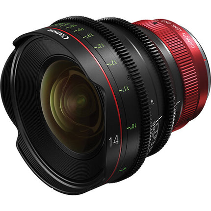 Canon CN-R 14mm T3.1 L F Lente Prime de Cine Montura RF 8K HDR 300° Enfoque