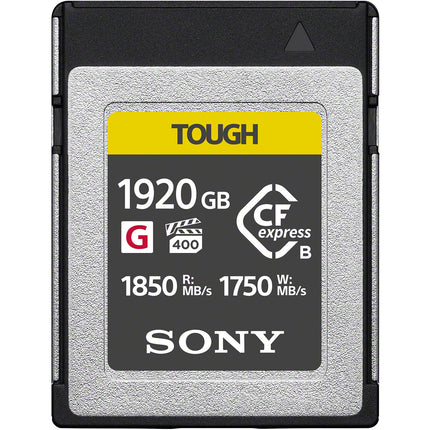 Sony 1920GB CFexpress Tipo B TOUGH Tarjeta de Memoria Alta Velocidad 1850 MB/s