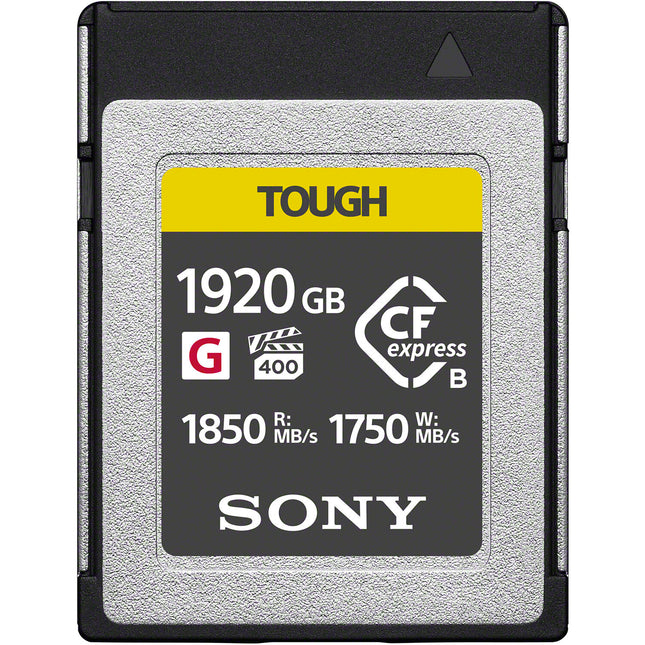 Sony 1920GB CFexpress Tipo B TOUGH Tarjeta de Memoria Alta Velocidad 1850 MB/s