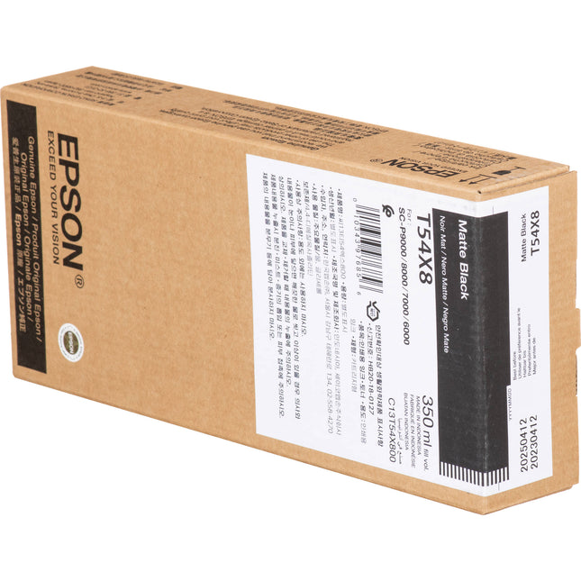 Epson T54X800 Tinta UltraChrome HD Negro Mate 350ml para Impresoras SureColor P9000 P8000 P7000 P6000