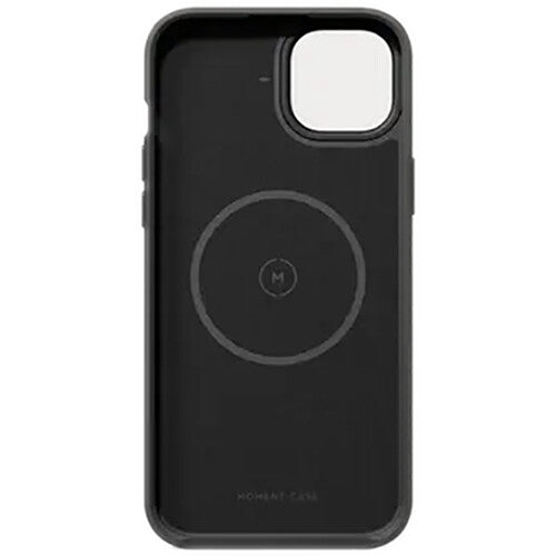 Funda Moment MagSafe para iPhone 15 Plus Negra Protección 3 m Ínterior de Microfibra