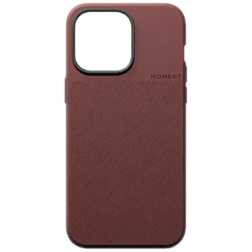Funda Moment MagSafe para iPhone 15 Pro Max Rojo Arcilla con protección 3 m y botones metálicos