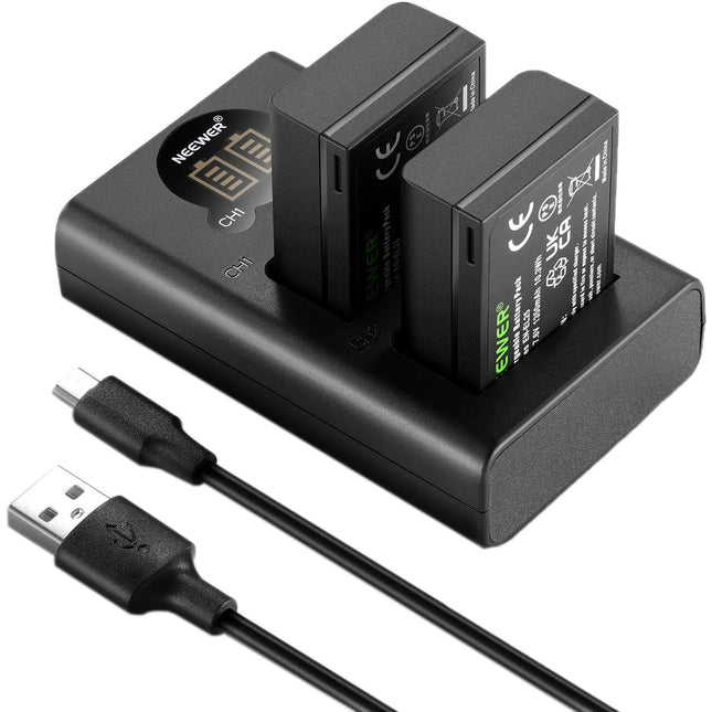 Neewer EN-EL25 Batería y Cargador Doble 1350mAh con Pantalla LCD