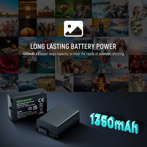 Neewer EN-EL25 Batería y Cargador Doble 1350mAh con Pantalla LCD