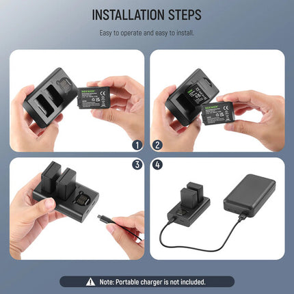 Neewer EN-EL25 Batería y Cargador Doble 1350mAh con Pantalla LCD