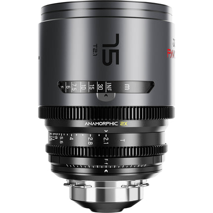 DZOFilm PAVO 75mm T2.1 Objetivo Anamórfico Prime 2x Montura PL EF Vista en Pies