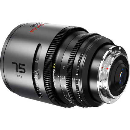 DZOFilm PAVO 75mm T2.1 Objetivo Anamórfico Prime 2x Montura PL EF Vista en Pies
