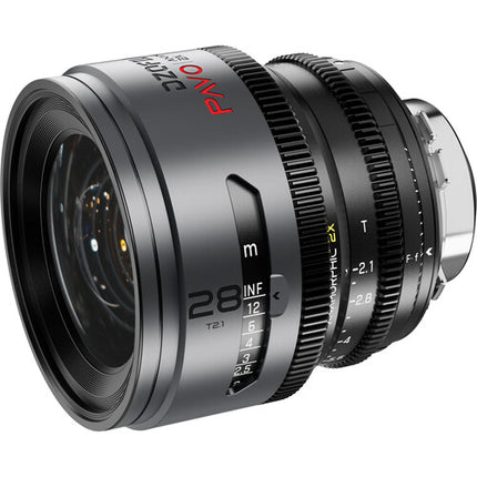 DZOFilm PAVO 3 lentes anamórficos 28 40 75mm T2.1 PL EF montaje y foco en pies