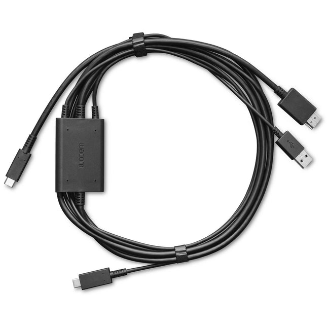 Wacom One Pen Display 2023 Cable 3 en 1 USB-C USB-A HDMI