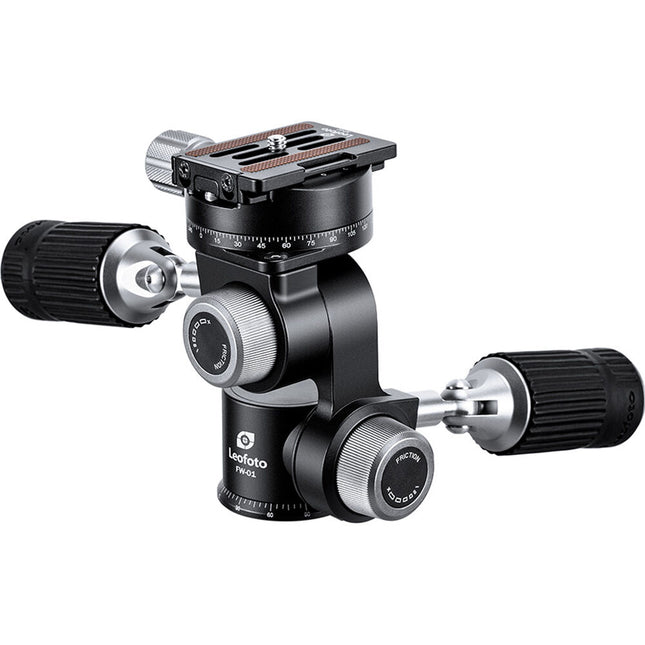 Leofoto FW-01 Cabezal Pan Tilt 3 Vías Capacidad 22 lb con Plato NP-60 Arca-Type