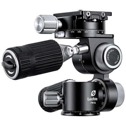 Leofoto FW-01 Cabezal Pan Tilt 3 Vías Capacidad 22 lb con Plato NP-60 Arca-Type
