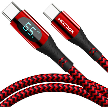 Hedbox Cable de carga USB-C LED 120 cm Carga rápida 480 Mb/s
