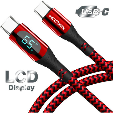 Hedbox Cable de carga USB-C LED 120 cm Carga rápida 480 Mb/s