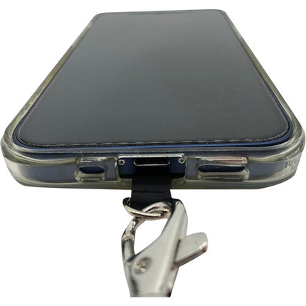 Gig Gear Drop Stop Phone Tether negro cuerda en espiral 10 pulgadas seguro con mosquetón