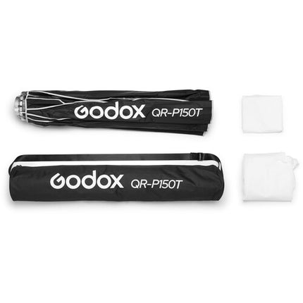 Godox QR-P150T Softbox Bowens de 59 pulgadas con difusores rápido y parabolic