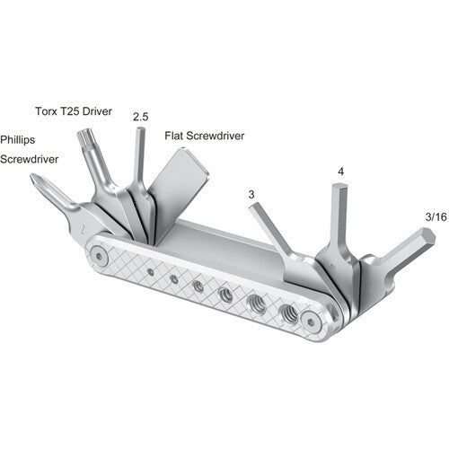 SmallRig AAK2213D herramienta multiuso plegable acero 7 destornilladores 5 orificios rosca