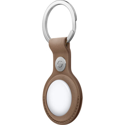 Apple AirTag Llavero FineWoven Taupe Microtwill Duradero Acero Inoxidable Anillo