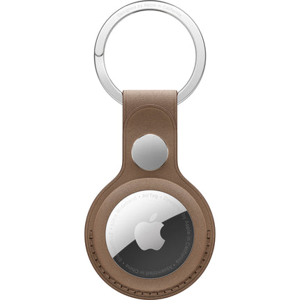 Apple AirTag Llavero FineWoven Taupe Microtwill Duradero Acero Inoxidable Anillo