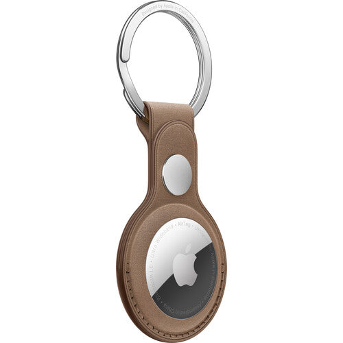 Apple AirTag Llavero FineWoven Taupe Microtwill Duradero Acero Inoxidable Anillo