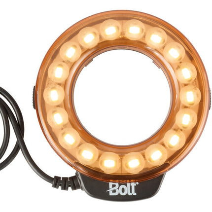 Bolt VM-160-V2 Luz Anillo LED Macro 18 LEDs 8 Niveles Brillo 3200K Filtro