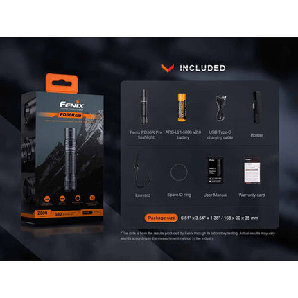 Fenix PD36R PRO Linterna Recargable 2800 Lúmenes 42 Horas Runtime