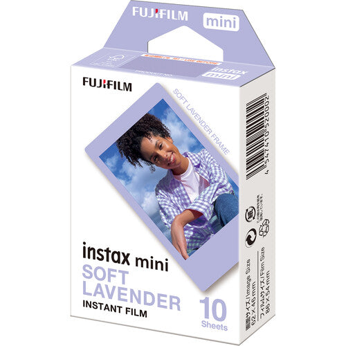 FUJIFILM instax mini película instantánea 10 exposiciones tamaño tarjeta lavanda