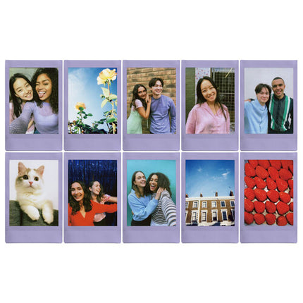 FUJIFILM instax mini película instantánea 10 exposiciones tamaño tarjeta lavanda