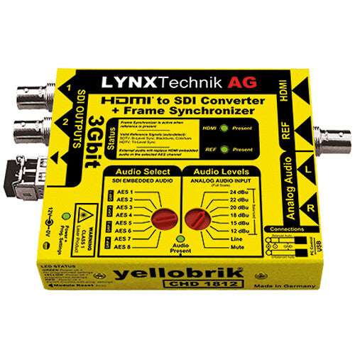 Lynx Technik AG Convertidor HDMI a 3G-SDI 1080p60 con Sincronizador y Audio Embebido