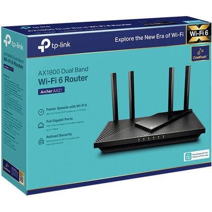 TP-Link Archer AX21 AX1800 Router Inalámbrico Dual Band Wi-Fi 6 1775 Mb/s