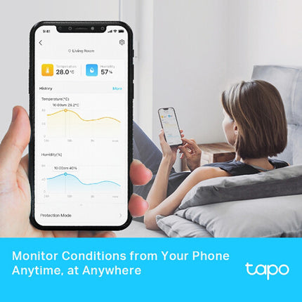 TP-Link Tapo T315 sensor inteligente de temperatura y humedad pantalla E-Ink 2.7" batería 2 años