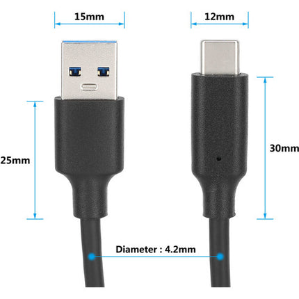 CAMVATE Cable USB-C a USB-A 3.3 pies 10 Gb/s 3A 60W