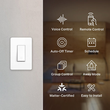 TP-Link Kasa Smart KS205 Interruptor Wi-Fi para luces con programación y modo ausente
