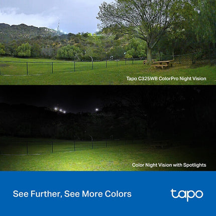 TP-Link Tapo ColorPro C325WB Cámara Wi-Fi Exterior 4MP 127° FOV 512GB