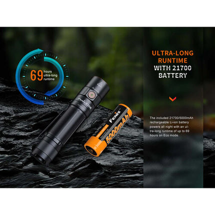 Fenix Linterna Recargable E35R EDC 3100 Lúmenes 69 Horas Negra