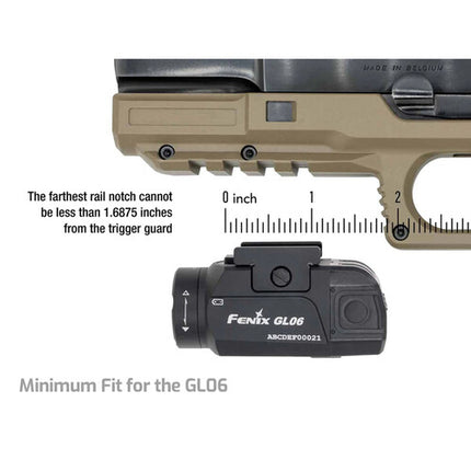 Fenix GL06 Linterna táctica recargable para Glock y Picatinny 600 lúmenes