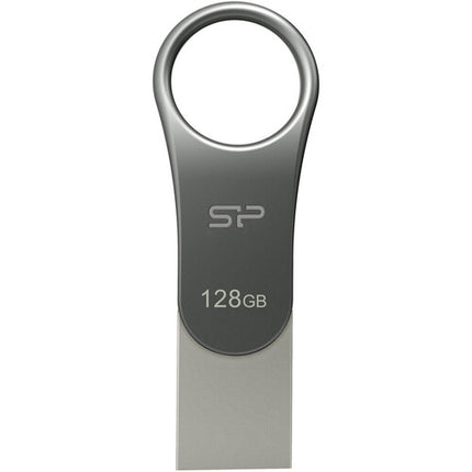 Silicon Power Mobile C80 Unidad Flash USB 3.2 Gen 1 128GB Dual USB-A USB-C Titanio