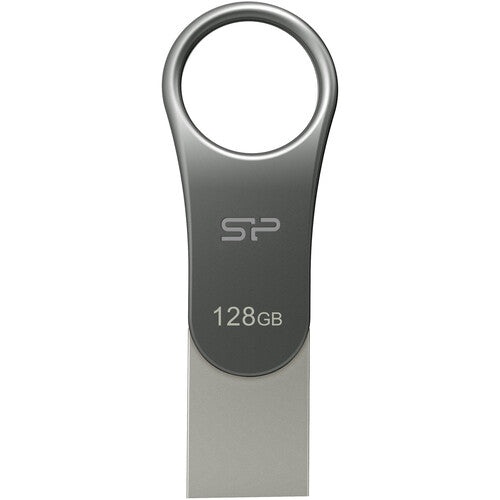 Silicon Power Mobile C80 Unidad Flash USB 3.2 Gen 1 128GB Dual USB-A USB-C Titanio