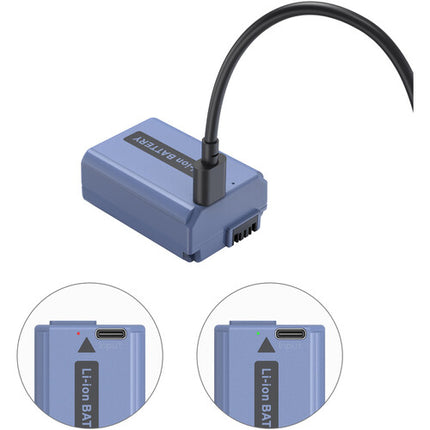 SmallRig Batería NP-FW50 USB-C 1030mAh Azul para cámaras Sony