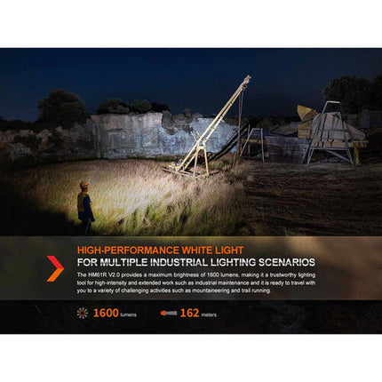 Linterna Fenix HM61R V2.0 Recargable Lámpara Frontal 1600 lúmenes 300 h autonomía