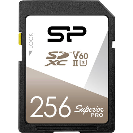 Silicon Power 256GB Superior Pro Tarjeta de Memoria SDXC UHS-II V60 U3 Clase 10