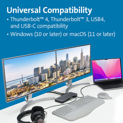 Kensington 12-in-1 SD5760T Docking Station Thunderbolt 4 96W Dual 4K