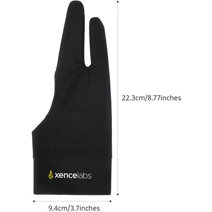 Xencelabs Guante para Dibujo Grande Negro Reduce Fricción Protege Tabletas