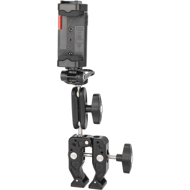 CAMVATE Soporte para Smartphone con Super Clamp y Mini Magic Arm 2.5 pulgadas 360°