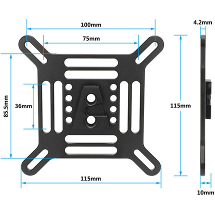 CAMVATE Adaptador Multipropósito VESA para Montaje de Monitor 75 y 100mm con Cuña V-Lock