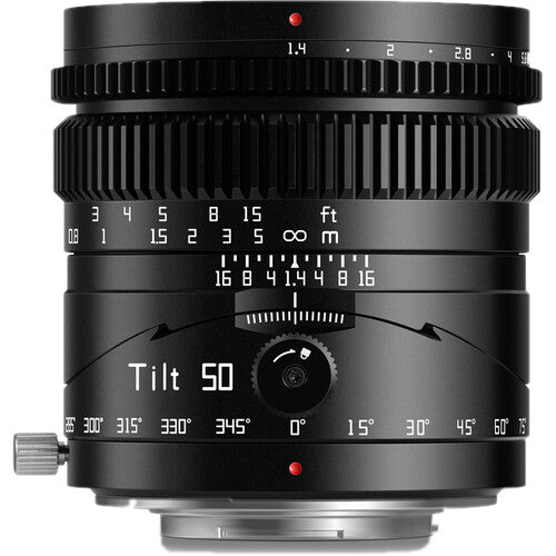 TTArtisan Tilt 50mm f1.4 Lente Micro Cuatro Tercios Construcción Metal