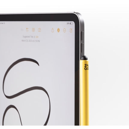 ZAGG Pro Stylus 2 Amarillo lápiz con reconocimiento de inclinación carga inalámbrica y punta dual