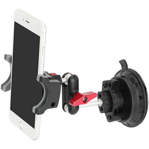 CAMVATE Soporte para Smartphone con Ventosa Dual y Rotación 360° 2.3-3.6"