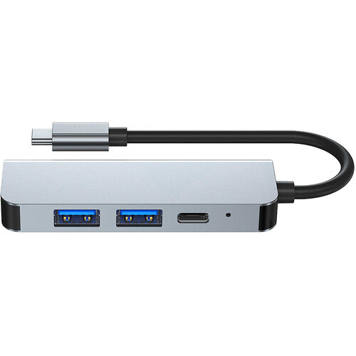 Adaptador Multipuerto USB-C 4 en 1 CAMVATE Plata HDMI 4K 30Hz 87W PD
