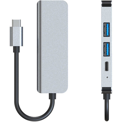 Adaptador Multipuerto USB-C 4 en 1 CAMVATE Plata HDMI 4K 30Hz 87W PD